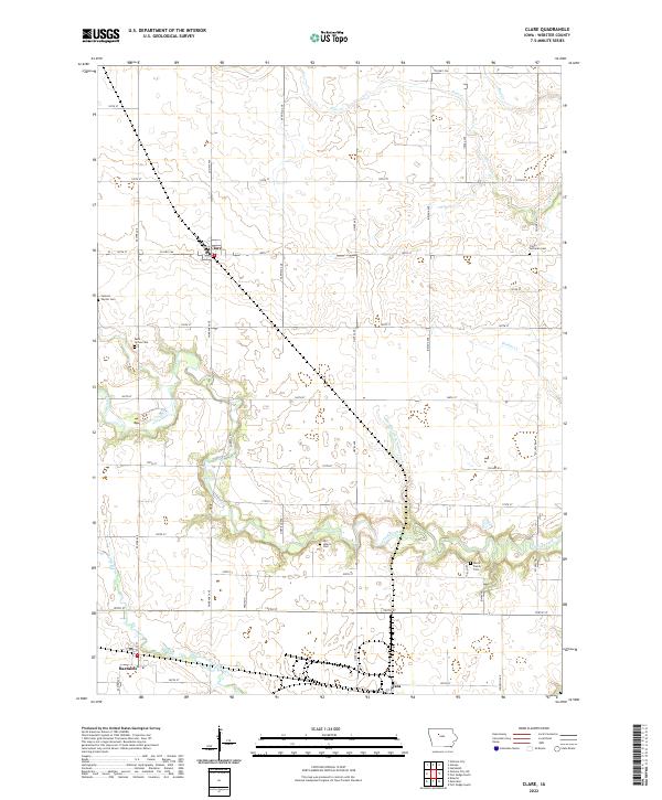 US Topo 7.5-minute map for Clare IA