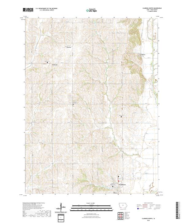 US Topo 7.5-minute map for Clarinda North IA