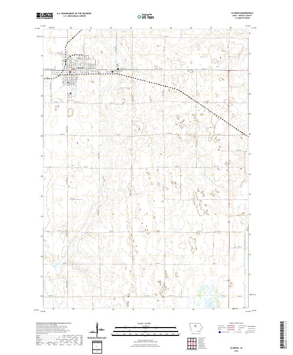 US Topo 7.5-minute map for Clarion IA