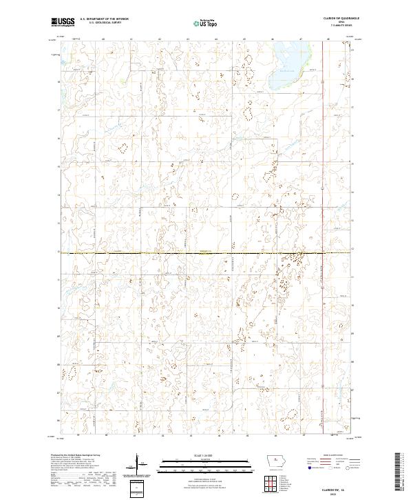 US Topo 7.5-minute map for Clarion SW IA