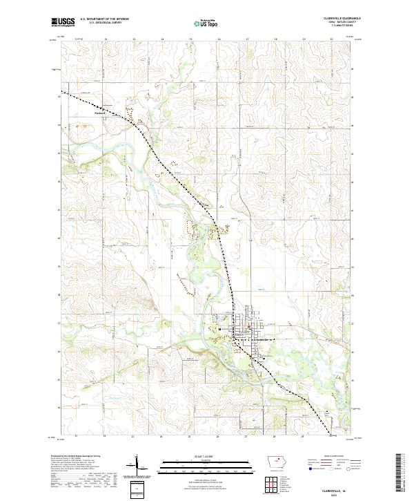 US Topo 7.5-minute map for Clarksville IA