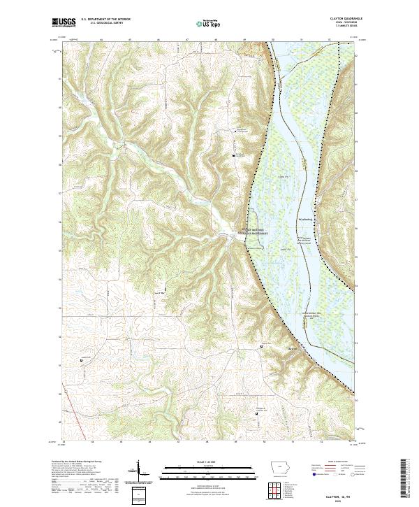 US Topo 7.5-minute map for Clayton IAWI