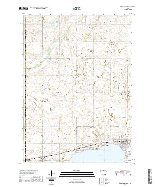 US Topo 7.5-minute map for Clear Lake West IA