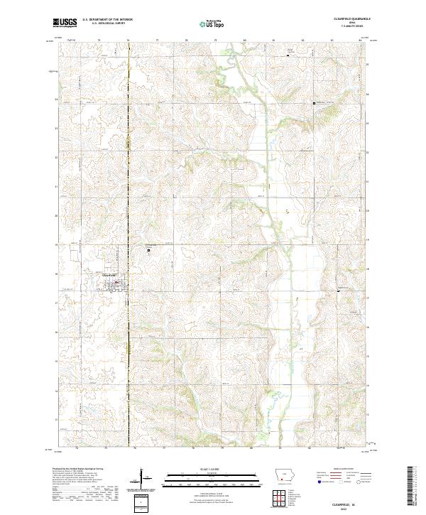 US Topo 7.5-minute map for Clearfield IA