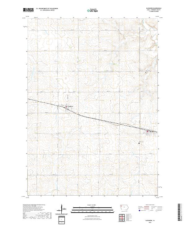 US Topo 7.5-minute map for Cleghorn IA