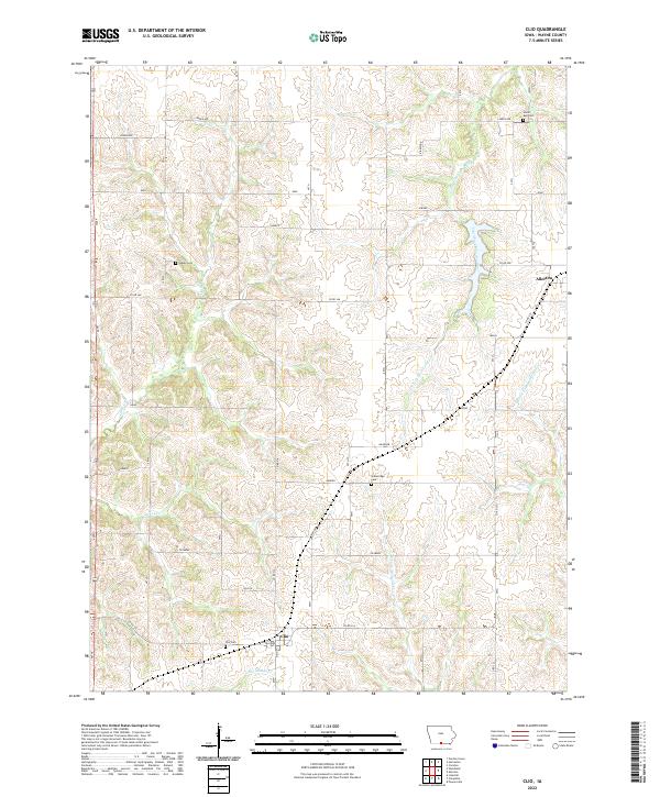 US Topo 7.5-minute map for Clio IA