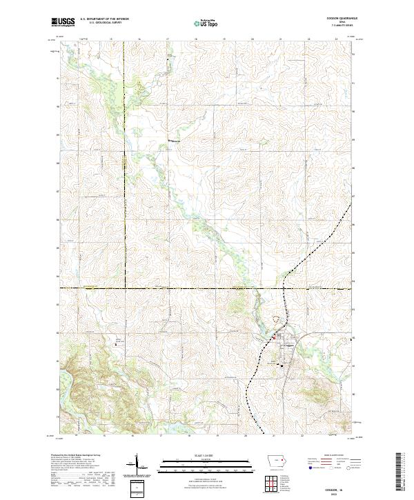 US Topo 7.5-minute map for Coggon IA