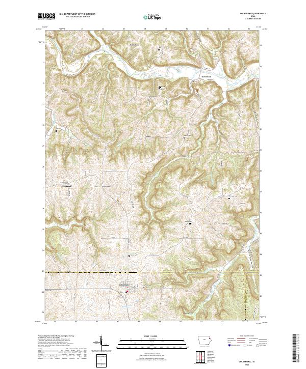 US Topo 7.5-minute map for Colesburg IA