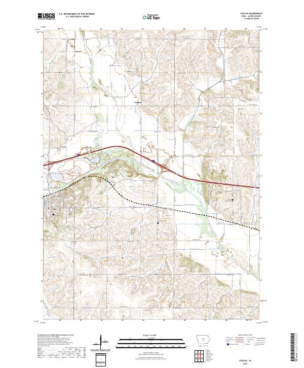 US Topo 7.5-minute map for Colfax IA