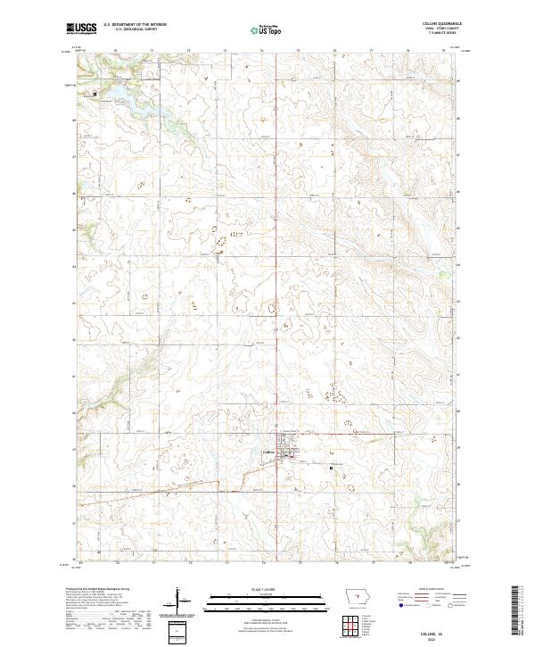 US Topo 7.5-minute map for Collins IA