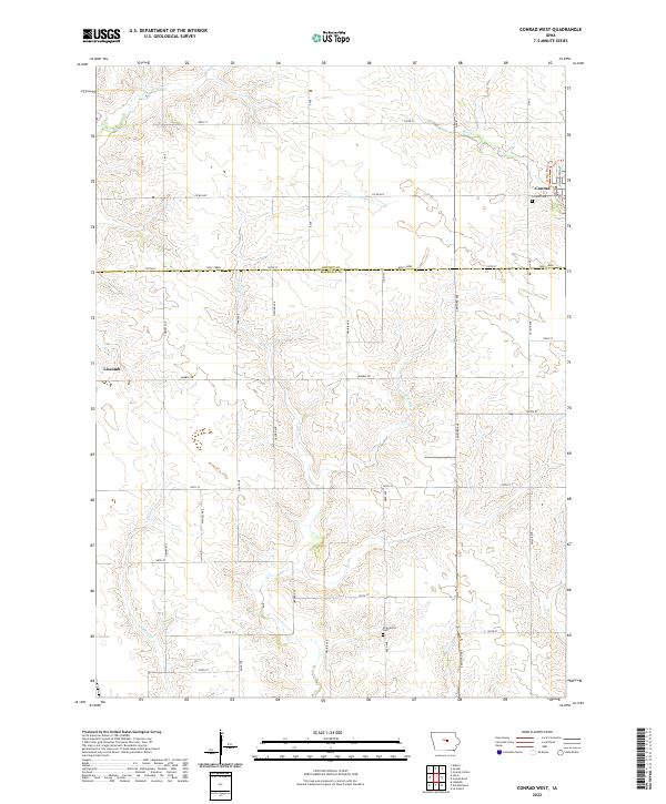 US Topo 7.5-minute map for Conrad West IA