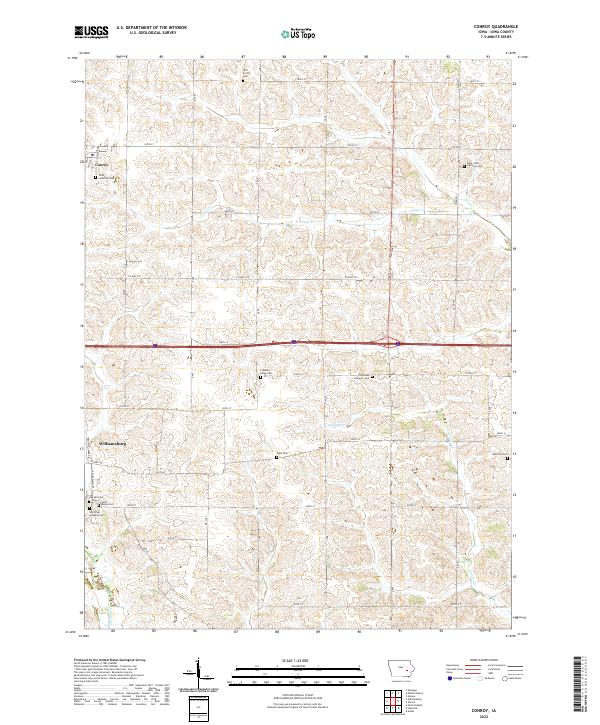 US Topo 7.5-minute map for Conroy IA