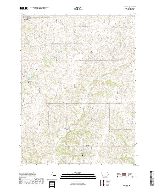 US Topo 7.5-minute map for Conway IA