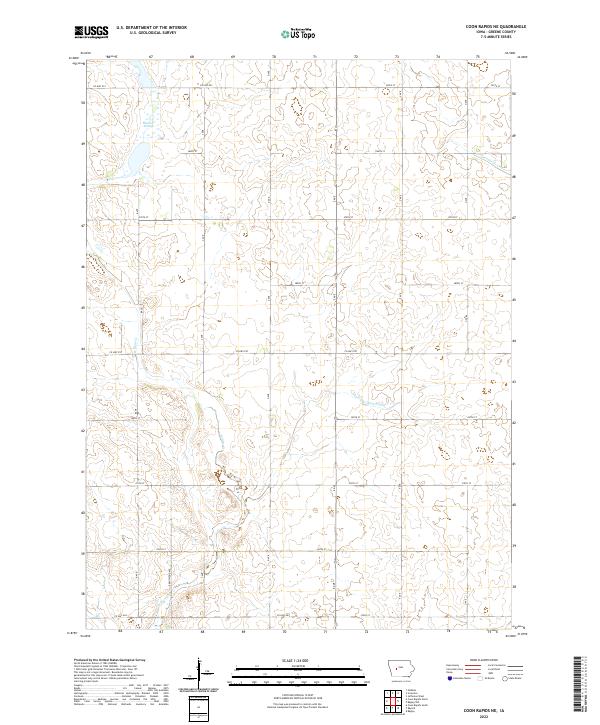 US Topo 7.5-minute map for Coon Rapids NE IA