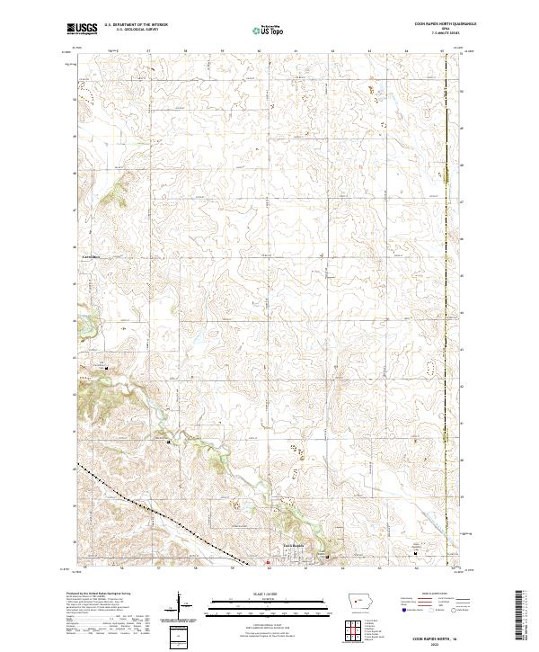 US Topo 7.5-minute map for Coon Rapids North IA