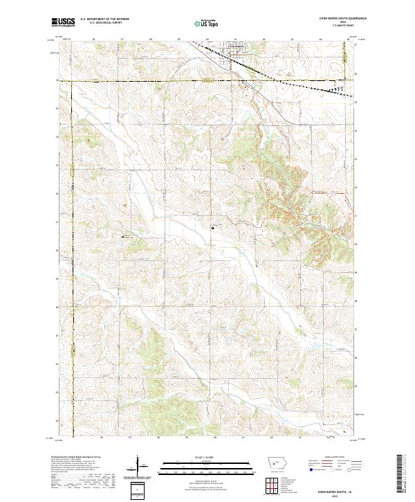 US Topo 7.5-minute map for Coon Rapids South IA