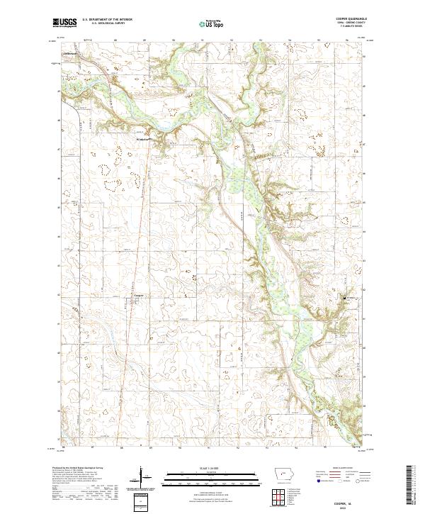 US Topo 7.5-minute map for Cooper IA