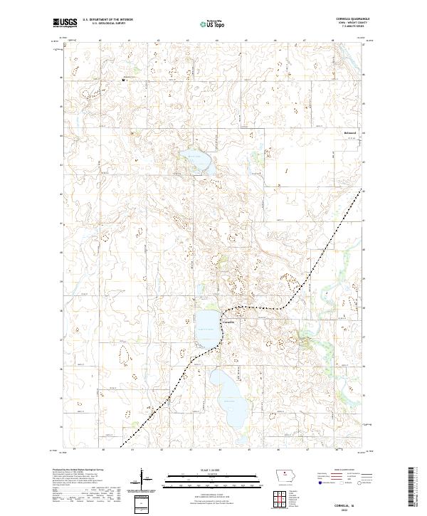 US Topo 7.5-minute map for Cornelia IA