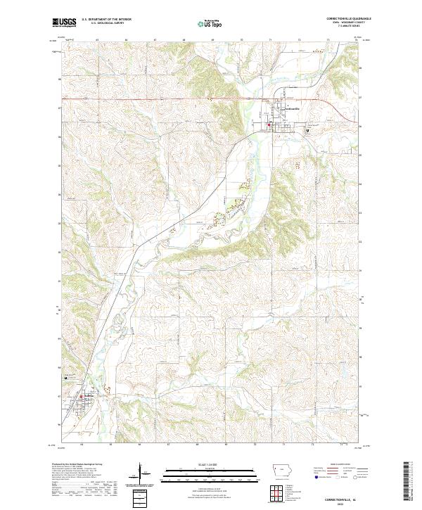 US Topo 7.5-minute map for Correctionville IA