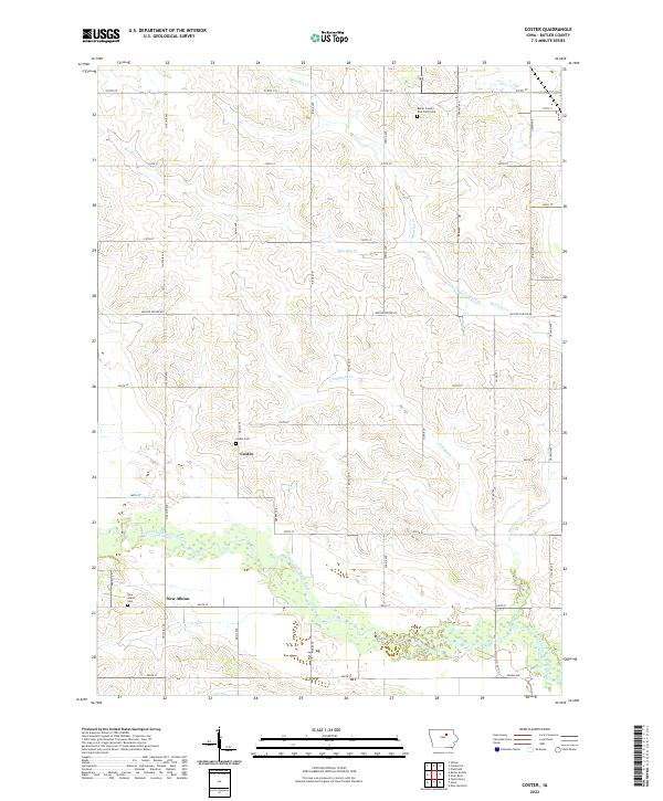 US Topo 7.5-minute map for Coster IA