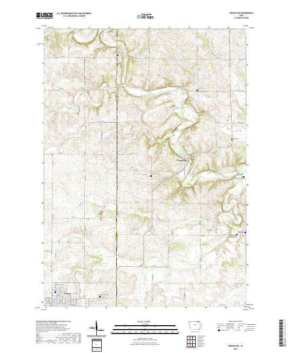 US Topo 7.5-minute map for Cresco NE IA