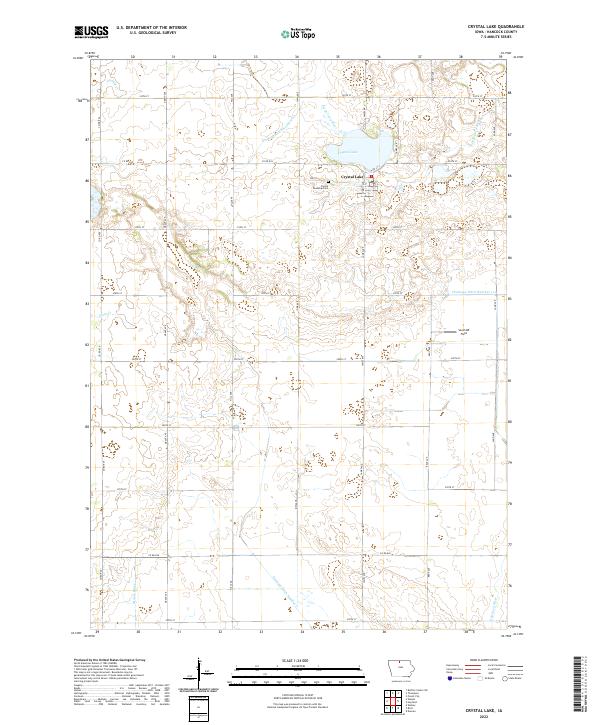 US Topo 7.5-minute map for Crystal Lake IA