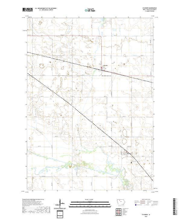 US Topo 7.5-minute map for Cylinder IA