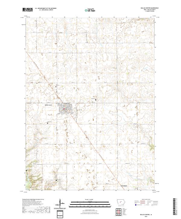 US Topo 7.5-minute map for Dallas Center IA