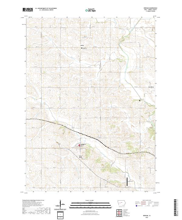 US Topo 7.5-minute map for Dedham IA