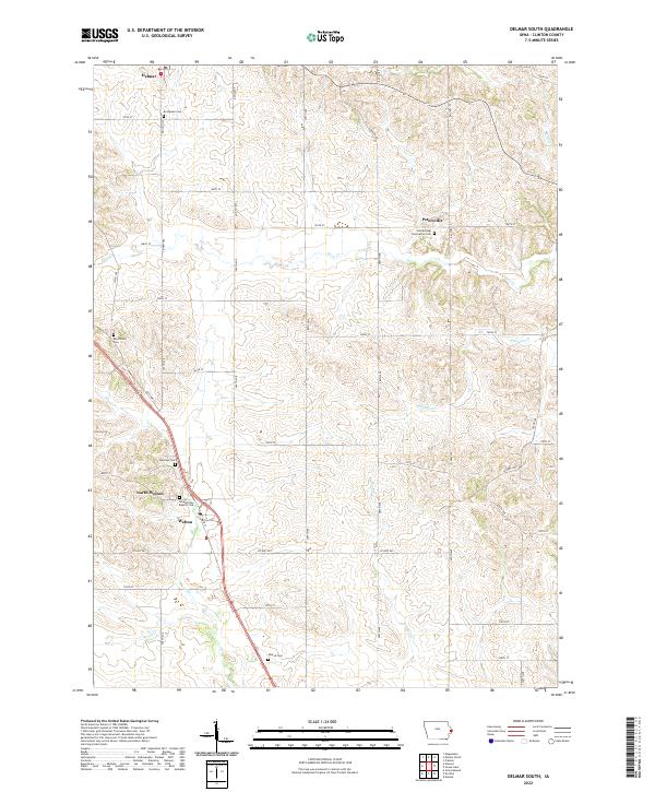 US Topo 7.5-minute map for Delmar South IA