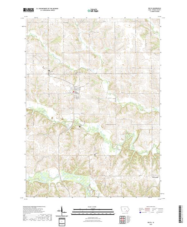 US Topo 7.5-minute map for Delta IA