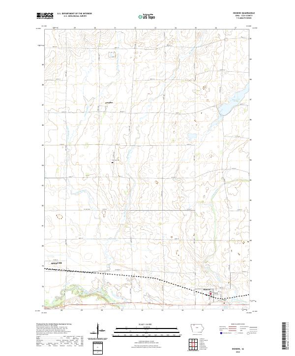 US Topo 7.5-minute map for Dickens IA