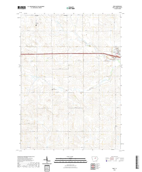 US Topo 7.5-minute map for Dike IA