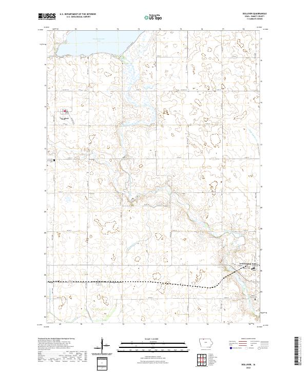 US Topo 7.5-minute map for Dolliver IA