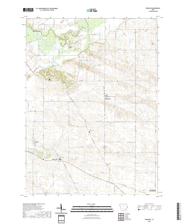 US Topo 7.5-minute map for Donahue IA