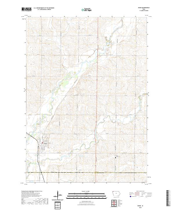 US Topo 7.5-minute map for Doon IA