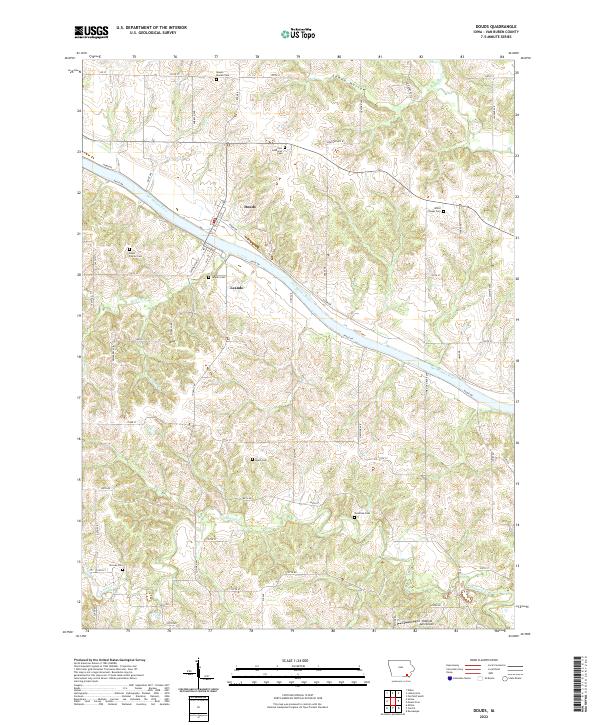 US Topo 7.5-minute map for Douds IA