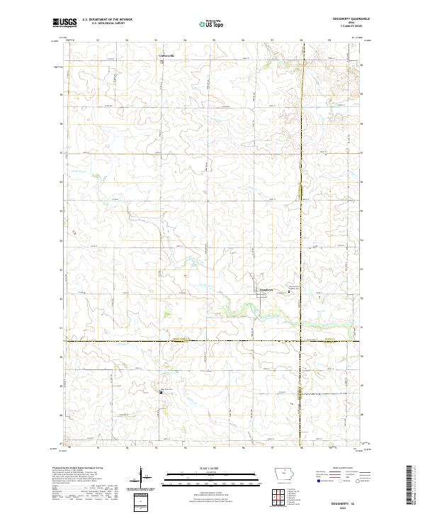 US Topo 7.5-minute map for Dougherty IA