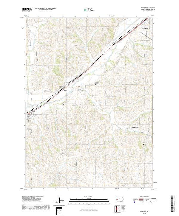 US Topo 7.5-minute map for Dow City IA