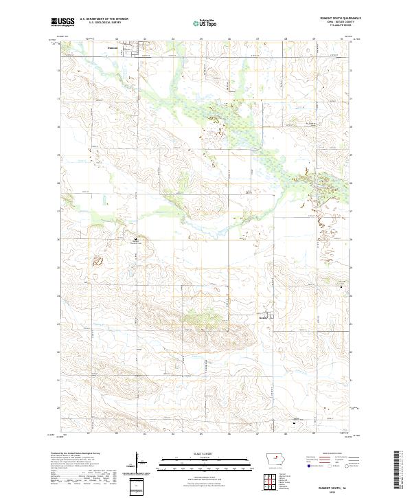 US Topo 7.5-minute map for Dumont South IA