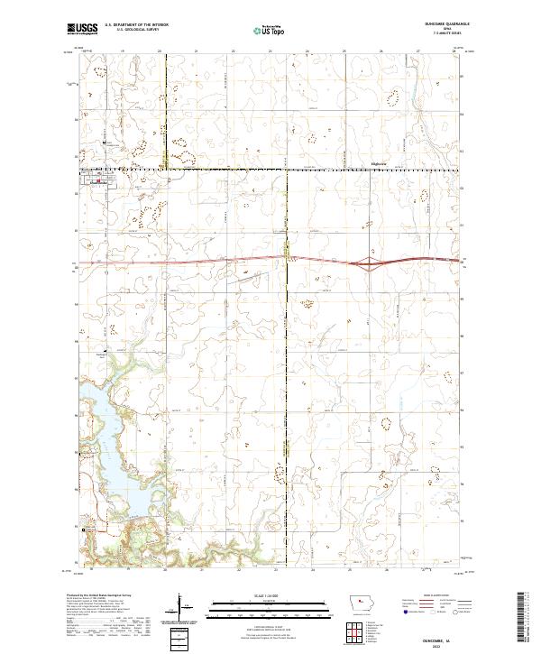 US Topo 7.5-minute map for Duncombe IA