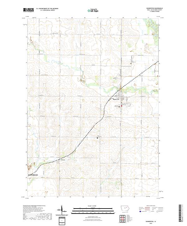 US Topo 7.5-minute map for Dunkerton IA