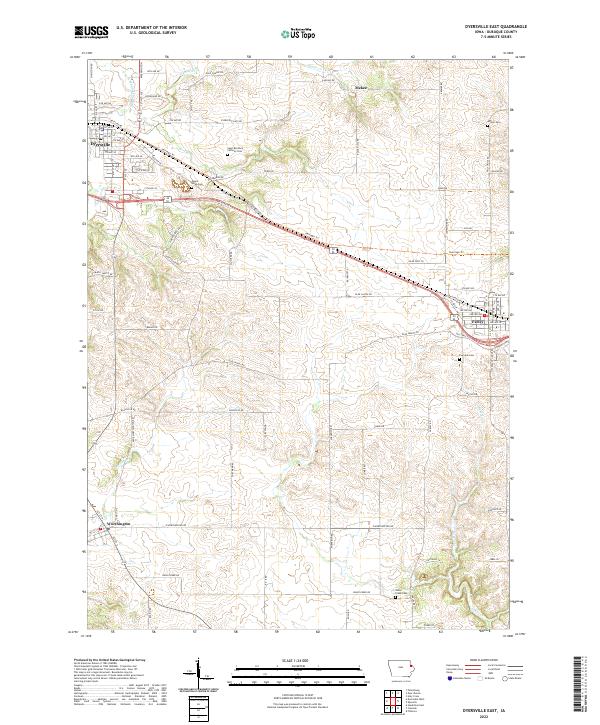 US Topo 7.5-minute map for Dyersville East IA