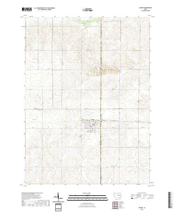 US Topo 7.5-minute map for Dysart IA