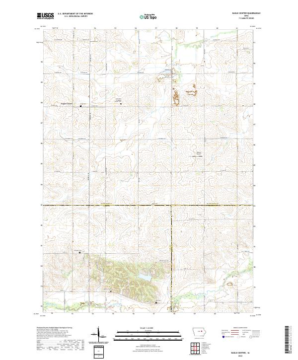 US Topo 7.5-minute map for Eagle Center IA