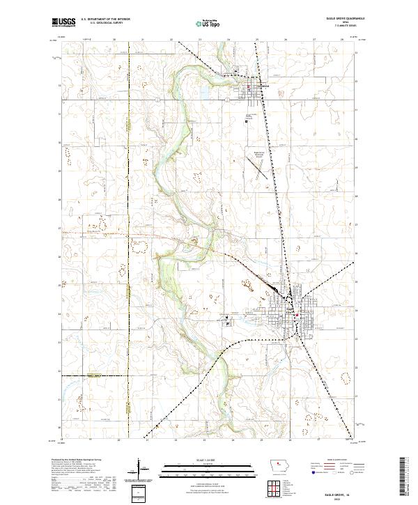 US Topo 7.5-minute map for Eagle Grove IA