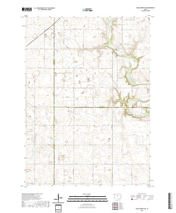 US Topo 7.5-minute map for Eagle Grove SW IA