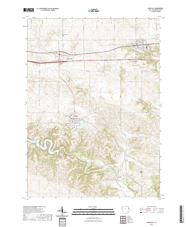 US Topo 7.5-minute map for Earlville IA