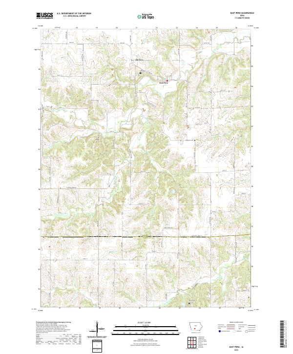 US Topo 7.5-minute map for East Peru IA