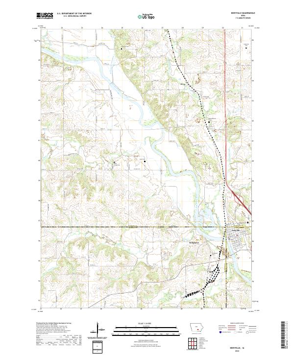 US Topo 7.5-minute map for Eddyville IA